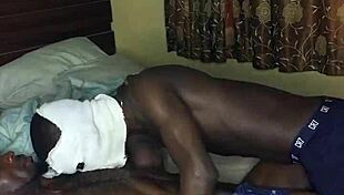 I needed cash, so my African bodyguard fucked me bareback, including anal and blowjob.