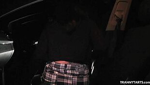 having fun with t-girls, doggystyle and bent over in the car park, then banging in the porn theater