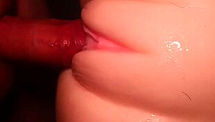 playing with the smooth hairless form using toys and intimate close ups