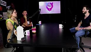 ARTHUR AILY in SHEER RED overcomes FEAR, records GAY PORN with BLONDE TEEN