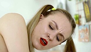 why not join this brunette teen fingering her shaved pussy in 4k?