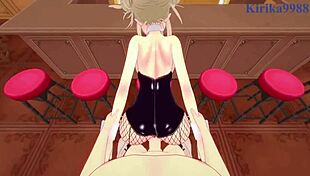 'Want intense sex, Himiko?' Izuku asks in hentai