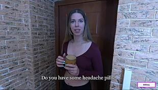 Horny neighbor cured my headache with her tight pussy, wanna know how?