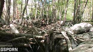 Sexy Natural 18 Yo Girl Masturbate Her Hairy Pussy In The Forest