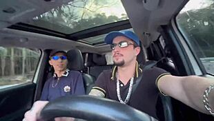 the young brazilian novice offered his ass to the favela uber driver in a bisexual encounter