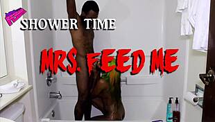 green-haired nympho engages in hardcore shower fucking with ebony partner featuring monster cock