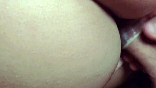 Condom broke by accident, real fertilization shock in close-up creampie clips