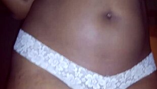 Hey, curvy ebony Chanel B strips and teases with ripped clothes 😏