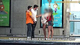 Meeting two hot ass babes at bus stop ends in incredible foursome back home