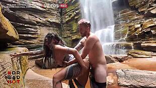 Caught at the waterfall with partner - Dread Hot