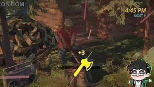 Lumberjack Strips Clothes in Woods Logjam, Bareback Striptease on Christmas Outdoor Nature Scene