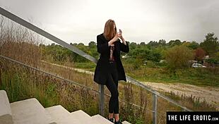 Cute Teen Strips Jeans and Masturbates in Public Spot!