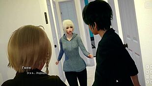 In this complete gameplay of My Bully is My Lover part 12, the blonde milf engages in sexy scenes with her lover in a 3D cartoon hentai style