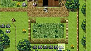 Tanned girl Natsuki in hentai game, pervy carpenter massages massive boobs