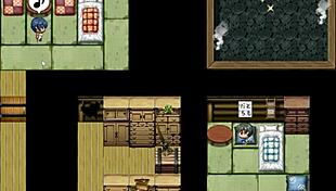 Tanned girl Natsuki in hentai game, pervy carpenter massages massive boobs