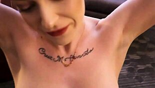 Two Black Guys Roughly Fucking a Skinny White Slut in Double Penetration POV