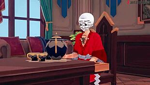 mavuika gets wild sucking and banging in jean's office fantasy