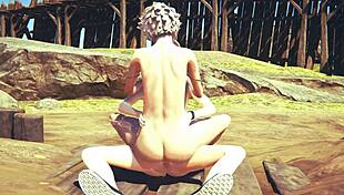 Yaoi Femboy Jin Sucks Big Dick And Gets Anal Creampie!