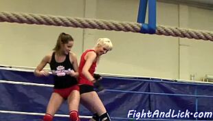 European Babes Engage In Glamorous Amateur Wrestling And Oral Play