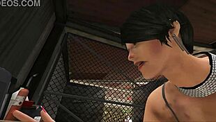 Cristina Feels Intense Pleasure As Two Mechanics Fuck Her Deep In The Workshop