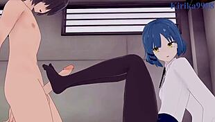 Ikuyo Kita and Ryo Yamada intense creampie sex.