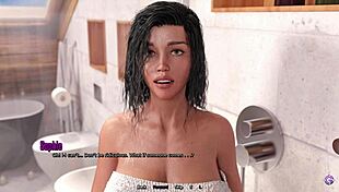 Horny stepbro catches busty stepsister in shower!