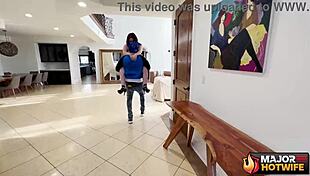 Curvy freckled beauty Peaches takes Rome Majors' dick deep inside her.