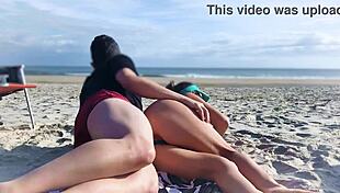 Yo, didn’t think I’d get my ass stuffed right on the beach! That milf was shocked too.