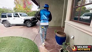 Curvy freckled beauty Peaches takes Rome Majors' dick deep inside her.