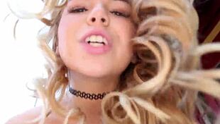 A teen amateur gets a facial after outdoor blowjob and handjob with monster cock.