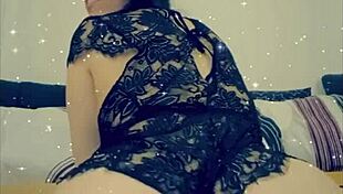 European amateur spanish woman in lingerie masturbates her big ass and natural tits