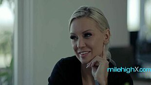 stepmom teasing me with her tongue in the bedroom