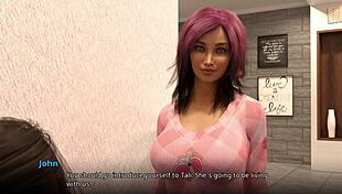 Jamie and shauna share a kiss in the cartoon