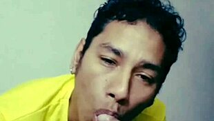 Enjoying a tasty treat with a hairy friend