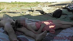 french teacher blowjob amateur on nude beach public to stranger with cumshot people caught us p1 - misscreamy 😏