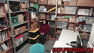 Young amateur thief caught fucking teen pussy in reality scene, leading to hardcore facial cumshot on babe