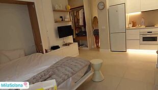 busty step sister tricks him into cumming on her cereal. she eats it with a naughty grin in 3d pov.