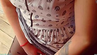 I watched that hot milf pull her pantyhose up full of cum after a creampie