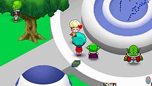 Hey, bulma's on an adventure with big busty tits in this hentai game