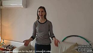 backstage milf gives funny blowjob and handjob to amateur!