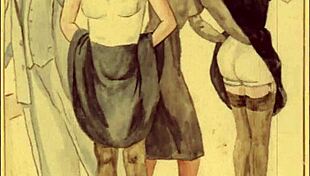 Vintage erotic drawing