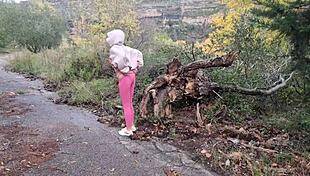 Outdoor Masturbation Near Mountains Leads To Intense Orgasm Explosion!