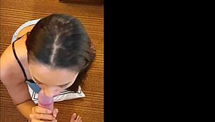 Gorgeous colombian queen gives rough blowjob to huge cock