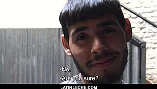 latinleche - sexy latino boy gets covered in cum by four hung guys