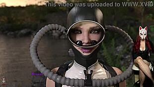 Mermaid in costume sucks monster cock roughly with big tits bouncing