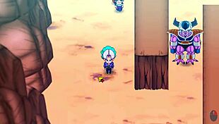 Hey, bulma's on an adventure with big busty tits in this hentai game