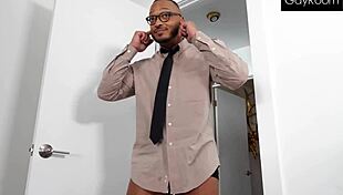 Gamer stepson enjoys a ride on his stepdad's black cock