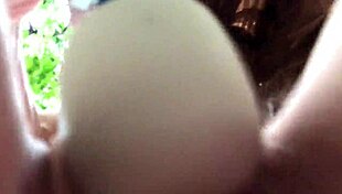 The redhead says, 'I'm stuffing undies and masturbating nude outdoors, squirting wildly'