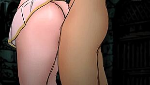 i got frieren stuck in the chest and fucked her ass in this hentai parody