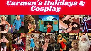 gilf carmen rides and drills in valentines lingerie fuck